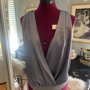 Leith Gray Sleeveless Bodysuit